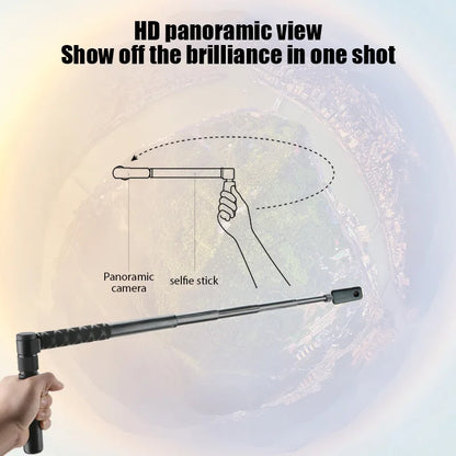 1.2m Ultra-Long Carbon Fiber Invisible Selfie Stick – For Insta360 X3/X2, DJI Action 3, GoPro Cameras