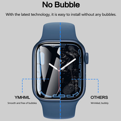 Protector Film for Apple Watch - Curved Screen Protectors for 38mm to 49mm, Compatible with Series 8, 7, SE, Ultra, 9, 10