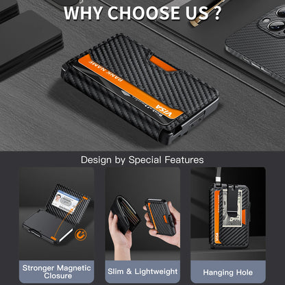 RFID Blocking Men’s Slim Pop-up Wallet – Minimalist Bifold Credit Card Holder