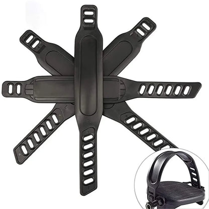 2/4pcs Exercise Bike Pedal Straps – Adjustable Length Cycling Belts for Stationary Fitness, Fix Bands Tape