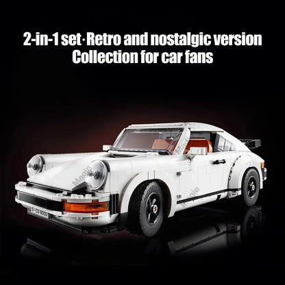 1458PCS Technical Retro Car Model 10295 – 2 in 1 Race Classic Building Blocks Set for Adults & Teens, Christmas Gift Toy