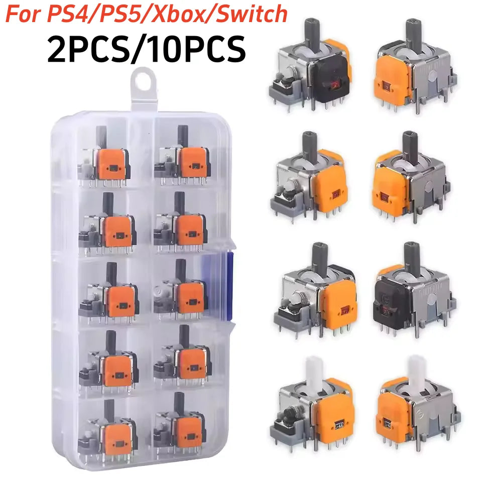 Replacement Hall Effect 3D Analog Joystick – Thumbstick Sensor for PS5, PS4, Xbox One & Switch Pro Controllers