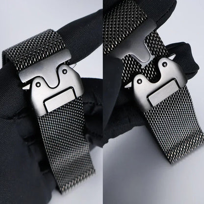 Titanium Band for Apple Watch Ultra 2 (49mm) – Milanese Loop with Secure Parachute Buckle, Compatible with Series 5-10