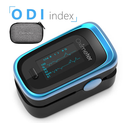 Portable Medical Finger Pulse Oximeter – OLED Display, SPO2, PR, Sleep Monitor, 8-Hour Battery Life