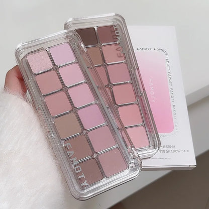 12-Color Matte Eyeshadow Palette – Low Saturation Tea & Apricot Shades, Long-Lasting Daily Eye Makeup