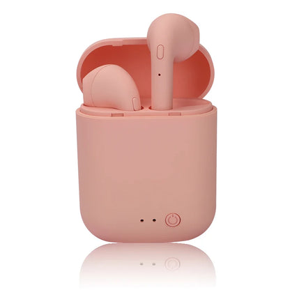 I12 Macaron Bluetooth Headset – Matte Wireless Sports Earbuds, Binaural Bluetooth 5.0