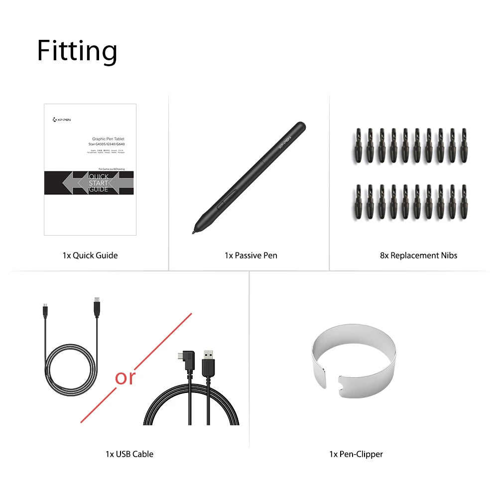 XPPen Star G640 6.5×4 Inch Graphic Drawing Tablet – Battery-Free with 8192 Levels Pressure & 266 RPS for Windows, Mac, Chromebook & OSU Gaming