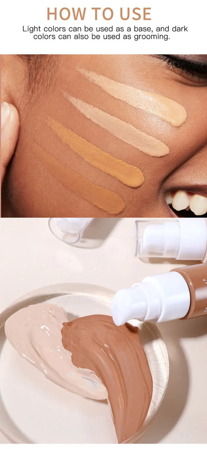 Liquid Foundation Concealer – Waterproof, Sweat-Resistant Professional Makeup Cosmetics
