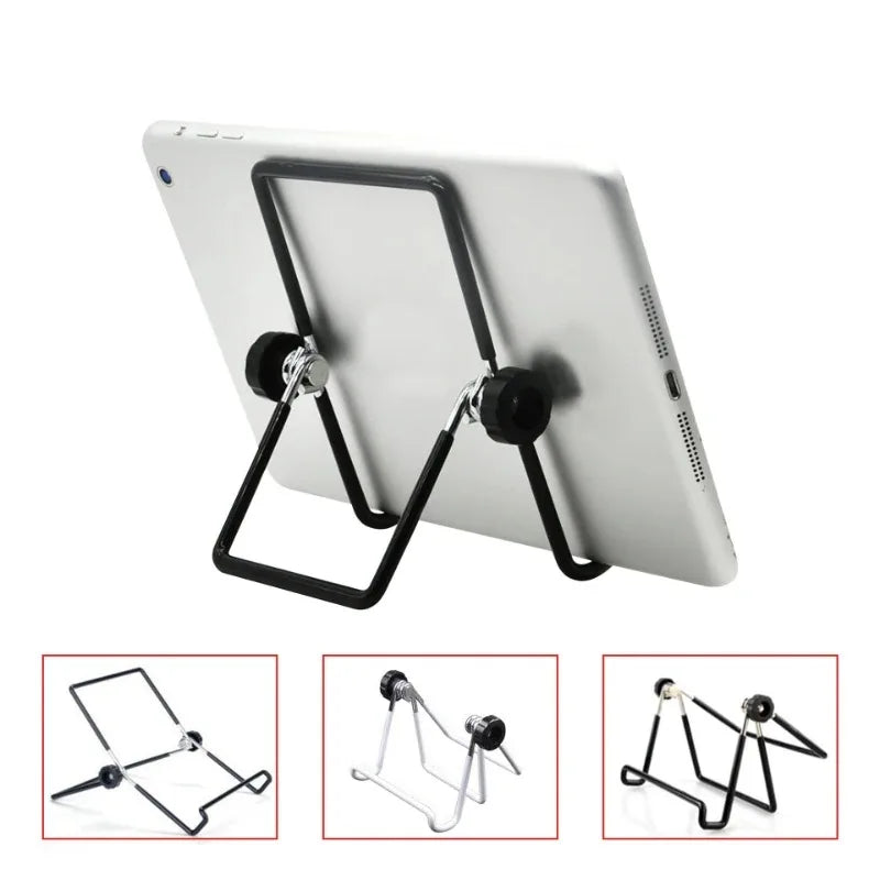 Portable Metal Tablet and Phone Stand – Foldable Desk Mount for iPad, iPhone, Samsung, Huawei | Universal Use for Work, Home, Travel
