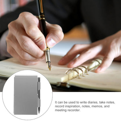 Mini Notebook Memo Pad - Convenient Pocket Server Note Pad for Work Schedules, Aluminum Alloy Reading Page