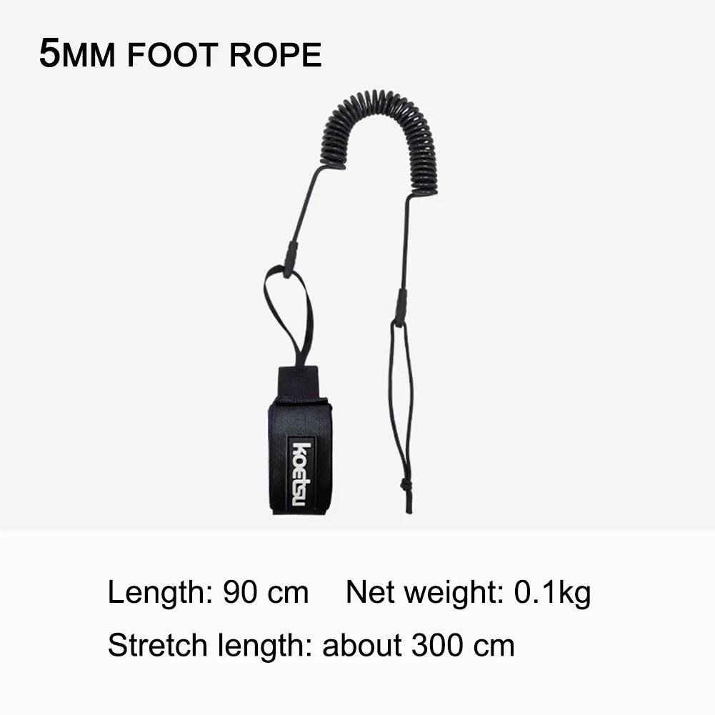 SUP Surf Ankle Leash — Coiled Elastic Leg Rope for Stand Up Paddle Boards & Surfboards