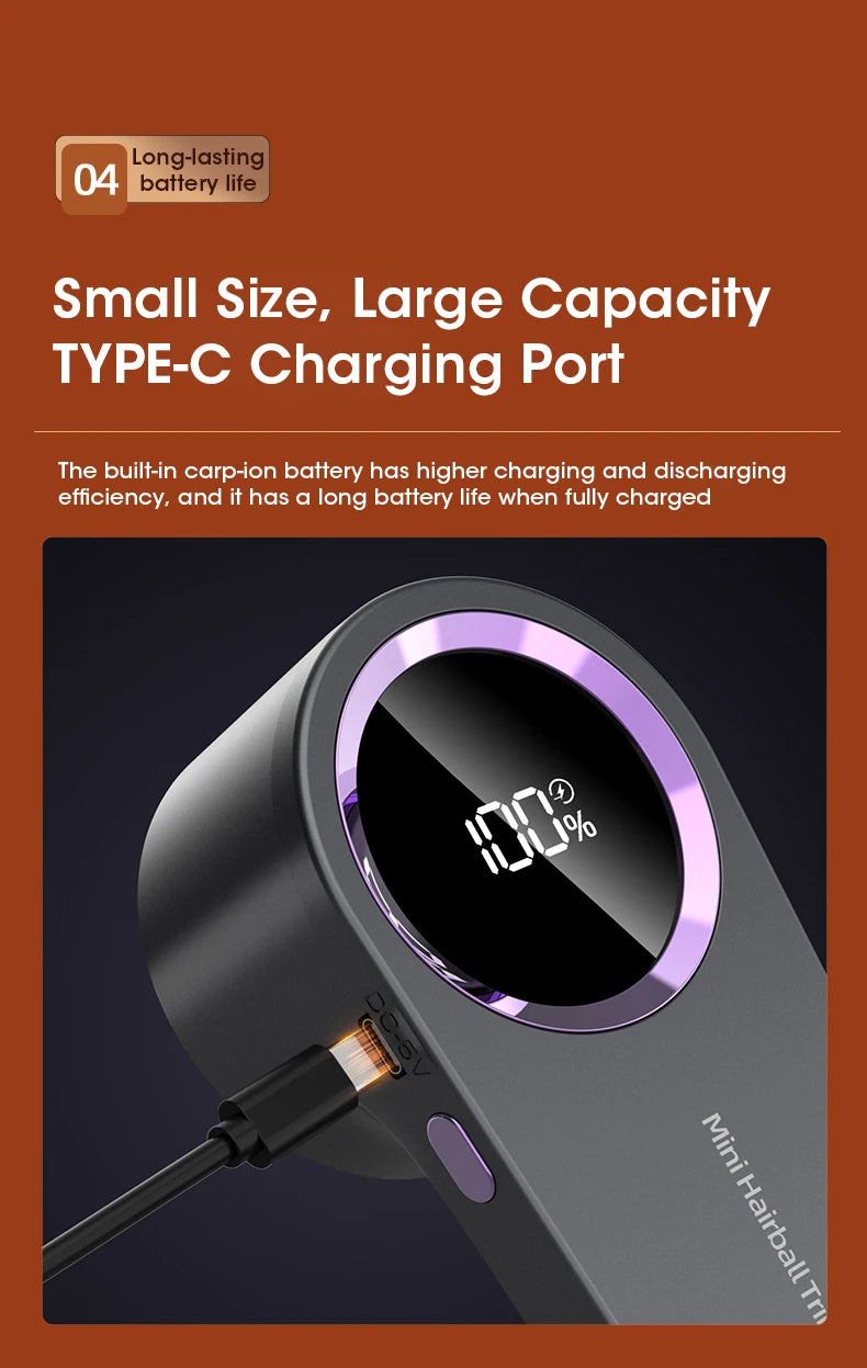 LED Digital Electric Lint Remover – USB Rechargeable Fabric Shaver for Clothes & Sweaters