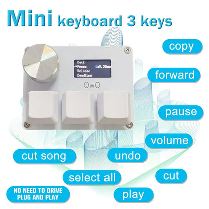 SayoDevice OSU Keyboard O3C | Rapid Trigger Hall Magnetic Red Switches with Knob & Screen, Copy-Paste Shortcut