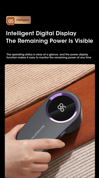 LED Digital Electric Lint Remover – USB Rechargeable Fabric Shaver for Clothes & Sweaters
