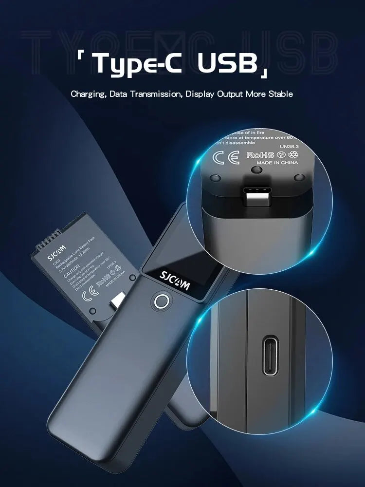 SJCAM C300 4K Action Camera – 30FPS Pocket Sports Cam with 6-Axis GYRO Stabilization, Long Battery, 5G WiFi, and Remote Control