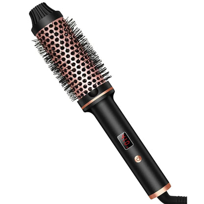 3-in-1 Ionic Hair Curler & Straightener – Professional Heated Styling Brush, Anti-Scald Thermal Curling Wand