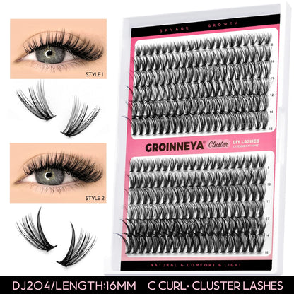 Lash Clusters Extension Kit – Fake Eyelashes Set with Lash Bond, Seal, and Applicator Tool for Makeup