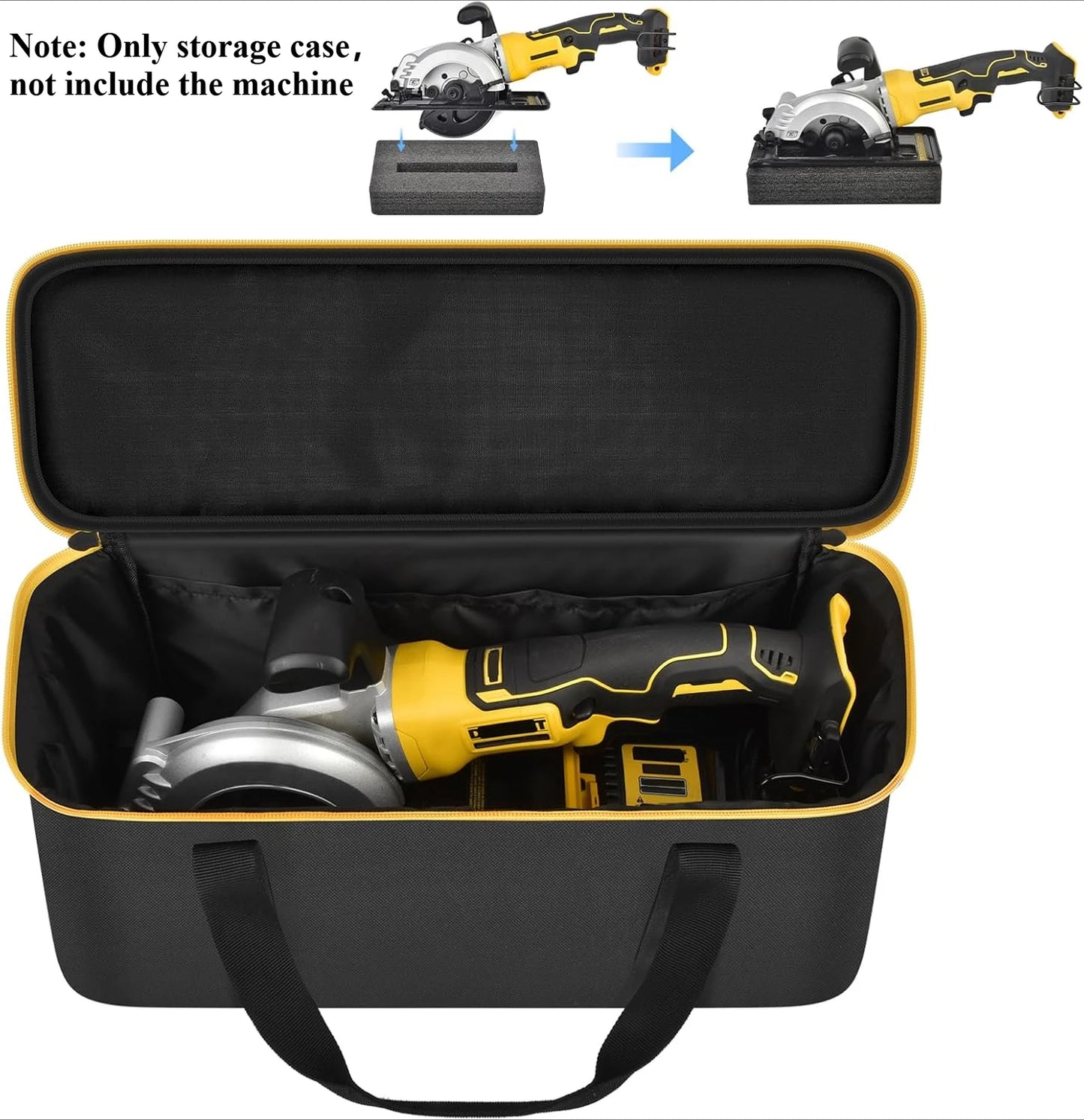 Hard Tool Carrying Case for DEWALT 20V Max & Compatible Circular Saws – Protective Organizer Bag (Case Only)