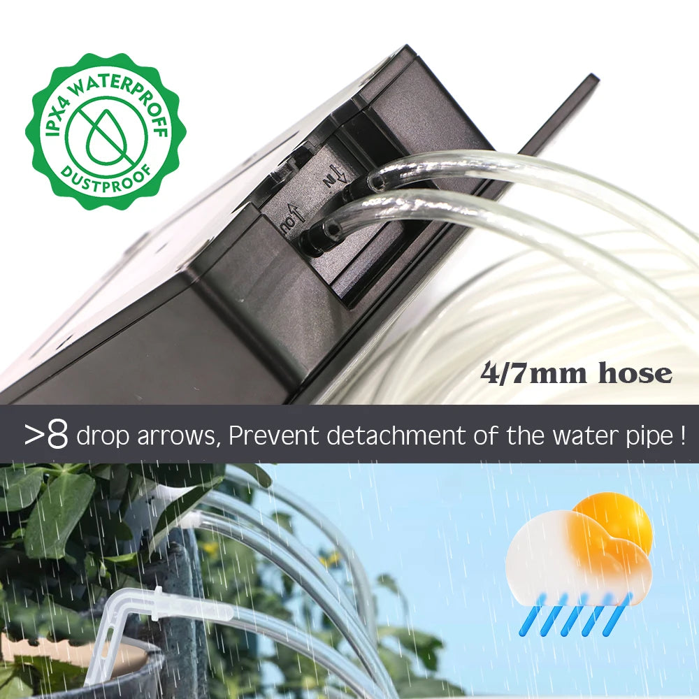 Tuya WiFi Solar Smart Drip Irrigation System — Remote Control Watering Kit for Garden & Balcony Plants