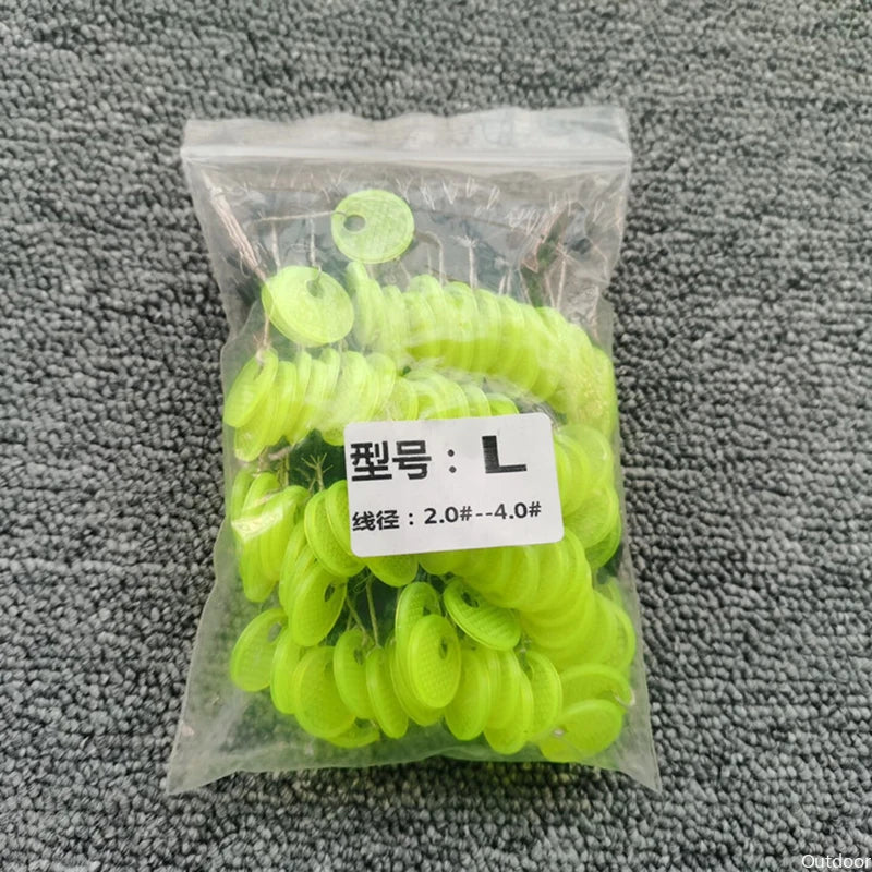 60pcs Rubber Space Bean Fishing Stoppers – 10-Group Oval Float Stopper Set for Carp & Fly Fishing