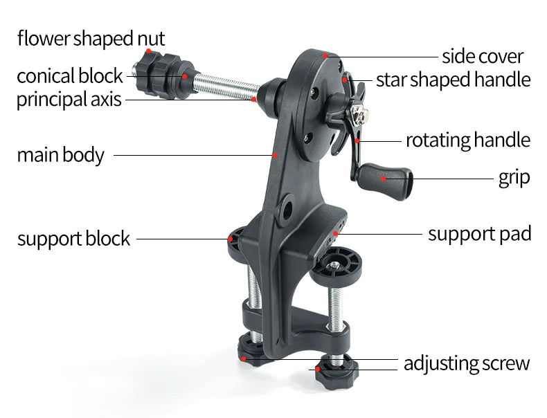 LINNHUE Lightweight Fishing Line Winder Spooler – Antirust Sturdy Tool for Spinning & Baitcasting Reels, Fishing Accessories