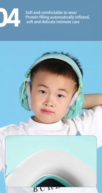 Kids Noise-Cancelling Earmuffs – Soundproof Headphones for Aircraft, Learning & Drums