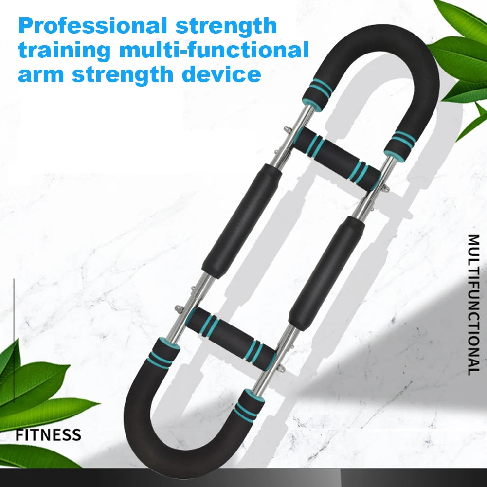 Twister Arm Exerciser — Adjustable Foam Handle Spring Workout Bar for Forearm, Triceps & Chest Training