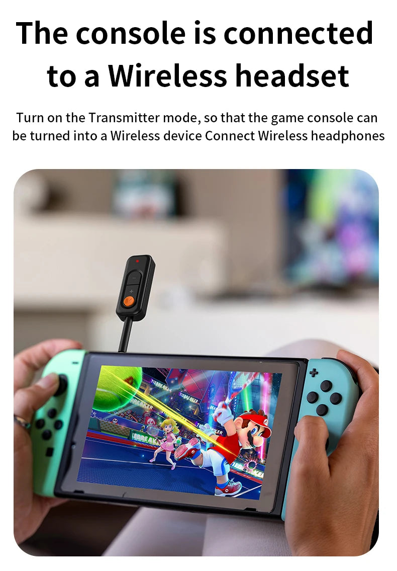 Bluetooth 5.4 Audio Transmitter Receiver – 3.5mm AUX HiFi Stereo Wireless Adapter with Mic for Car, Airplane, TV, PC & Headphones