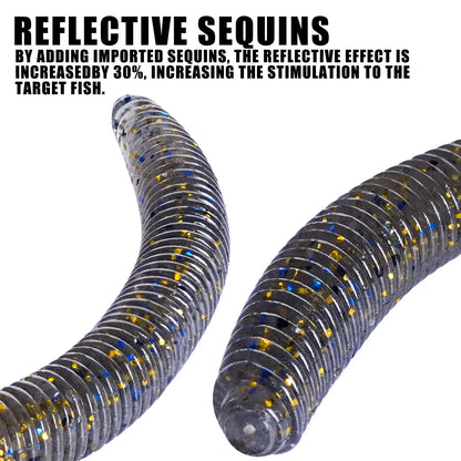 Soft Bait Senko Worms – 10cm/14cm, 10-15pcs Bag Wacky Stick Fishing Lures for Bass & All Fish