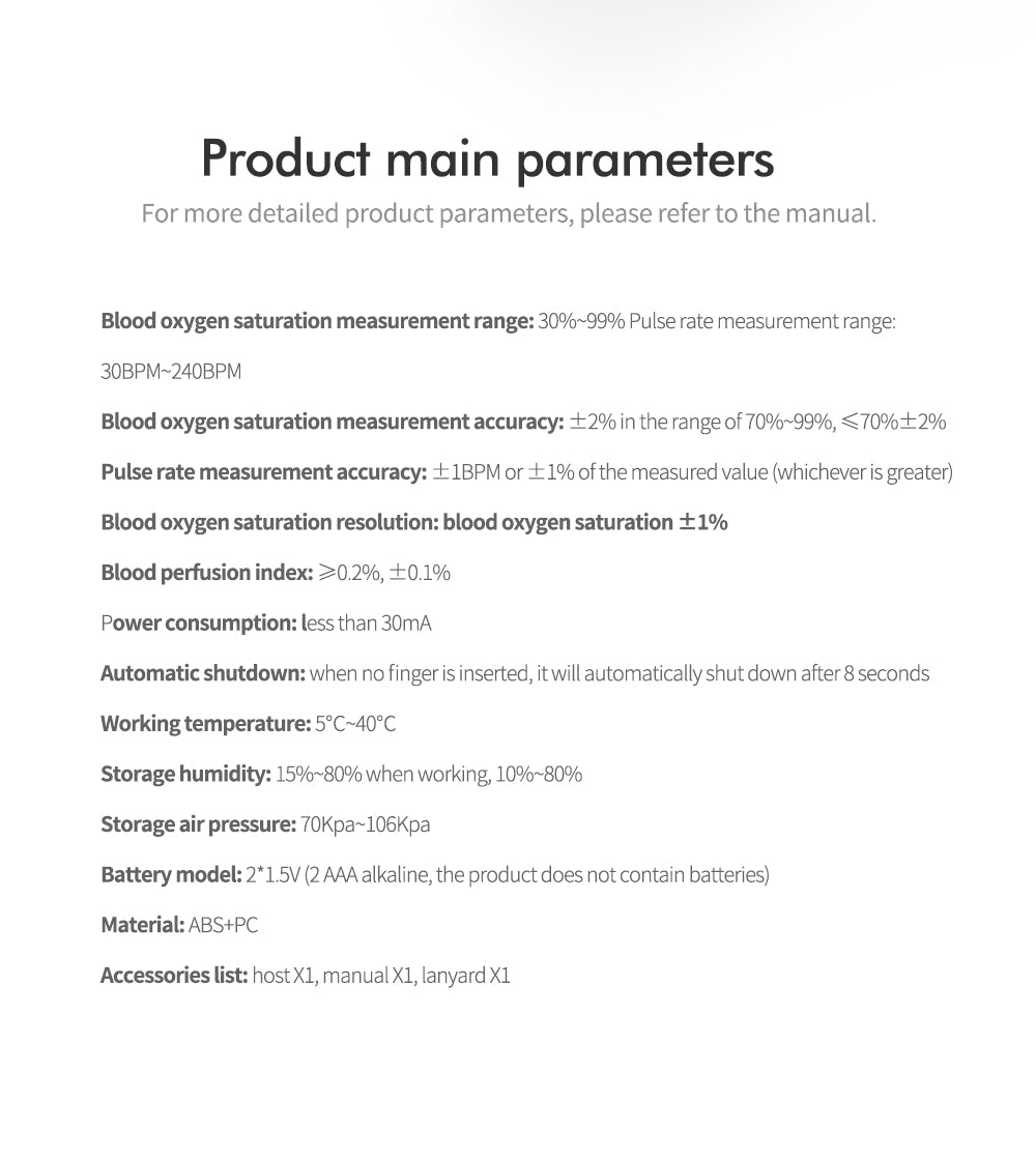Kiuzou Medical Portable Finger Pulse Oximeter – Blood Oxygen, Heart Rate, Saturation Monitor with OLED Display