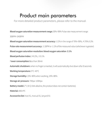 Kiuzou Medical Portable Finger Pulse Oximeter – Blood Oxygen, Heart Rate, Saturation Monitor with OLED Display