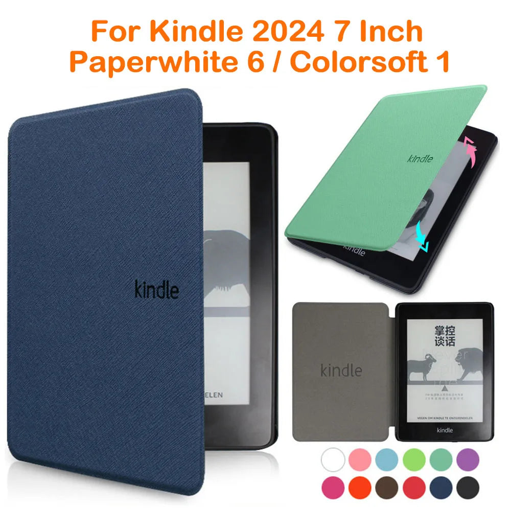 Kindle Paperwhite 2024 Case - Magnetic Protective Shell Pouch for 12th Gen & Colorsoft 7" Model No. SA569P SA568B