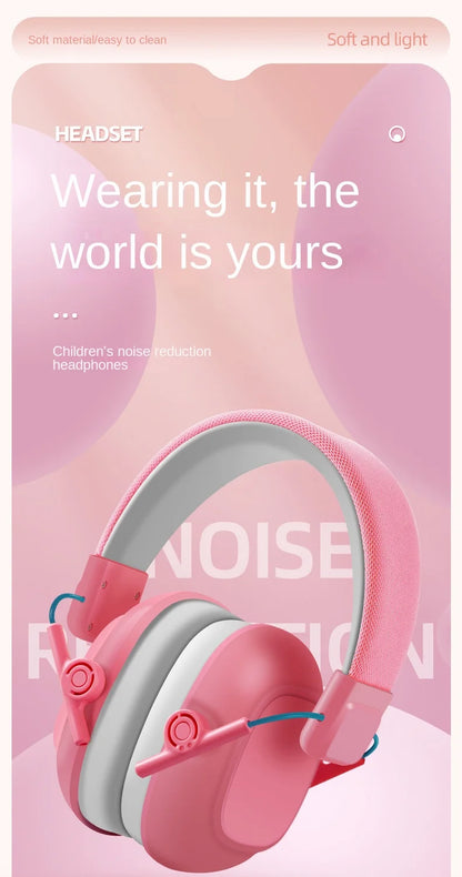 Kids Noise-Cancelling Earmuffs – Soundproof Headphones for Aircraft, Learning & Drums