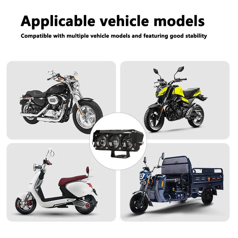 Motorcycle LED Spot Light – Dual Color Hi/Low Beam Fog Lamp for Car, Truck, SUV, UTV