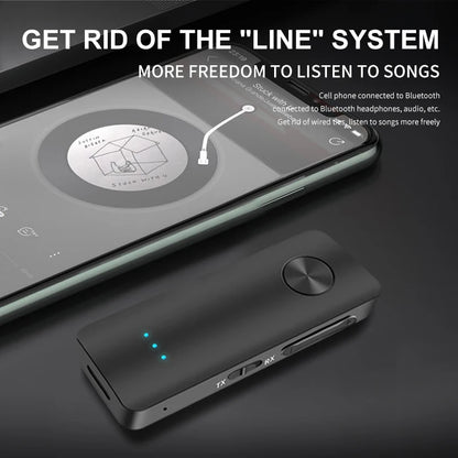 2 in 1 Bluetooth 5.4 Audio Receiver & Transmitter – HiFi Stereo Wireless Adapter with Mic & 3.5mm AUX for Car, Airplane, TV, PC, Speaker