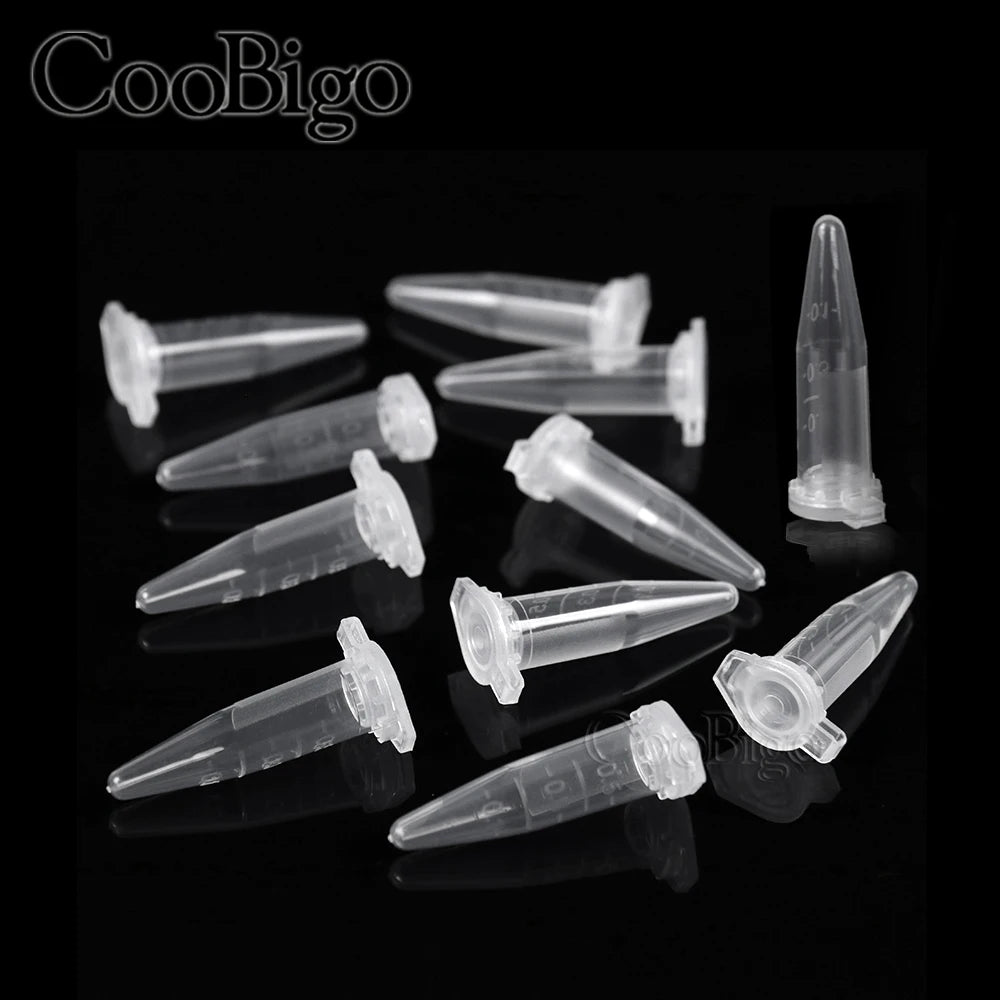 0.2-10ML Plastic Seed Storage Bottles — Transparent Centrifuge Tube Containers with Caps