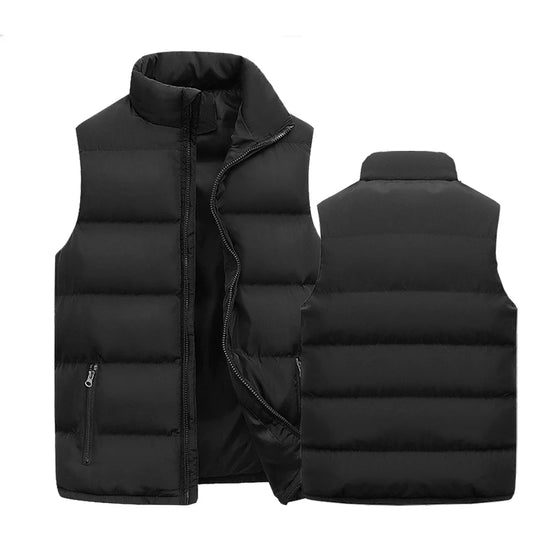 Men's Windproof Vest - Sleeveless Winter Jacket, Warm Cotton Down Waistcoat, Thick Casual Coat for Men