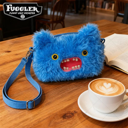 Original Fuggler Ugly Teeth Monster Plush Crossbody Bag – Kawaii Screech Mr. Buttons Shoulder Doll Gift