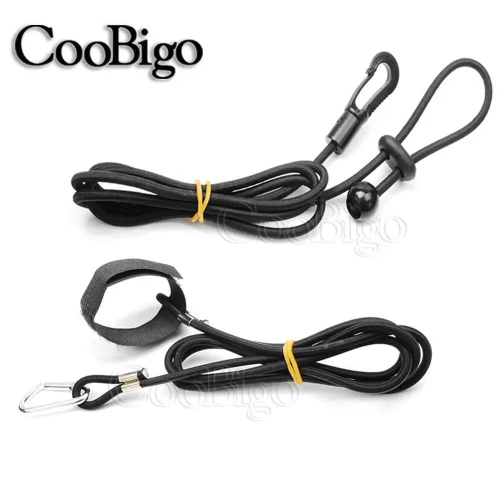 43.3" Canoe & Kayak Paddle Leash — Safety Clip Lanyard for Fishing Rods