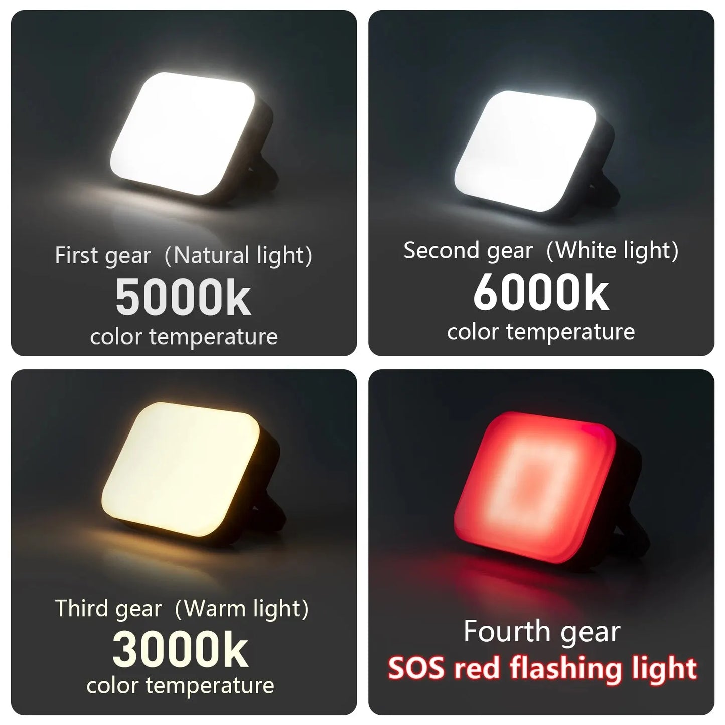 LED Camping Light - USB Charging Portable Tent Lantern, Emergency Flashlight with 4-Level Dimming for Outdoor Hiking