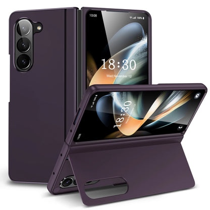 Full Coverage Hard PC + TPU Case for Samsung Galaxy Z Fold 5/4/3 5G – Anti-Fingerprint, Anti-Scratch, Heavy Duty with Holder, Matte & Non-Slip Design