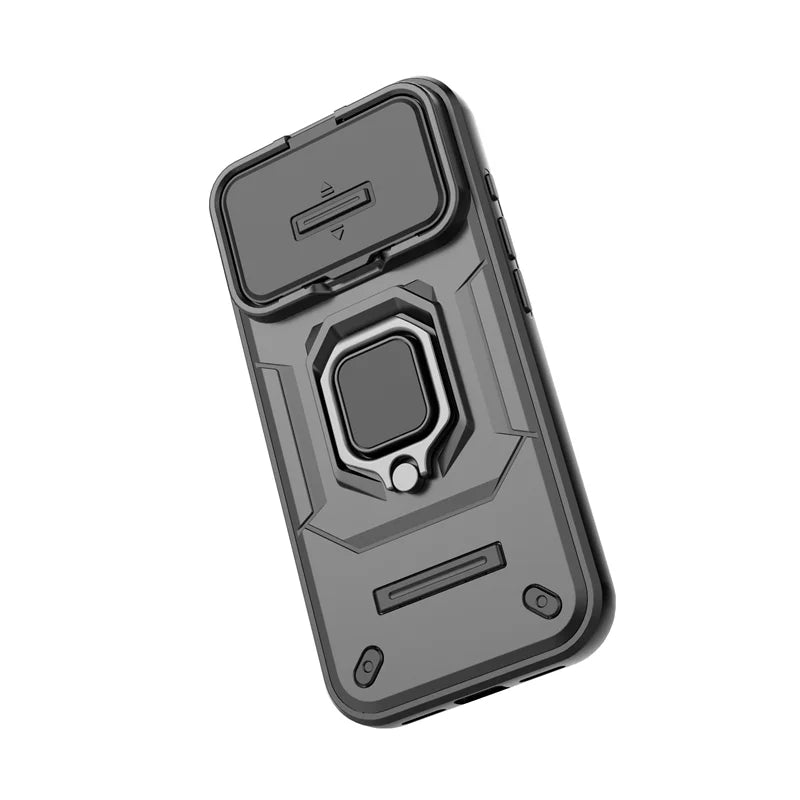 Armor iPhone 17 Pro Max Case – Slide Camera Protection with Ring Holder Cover