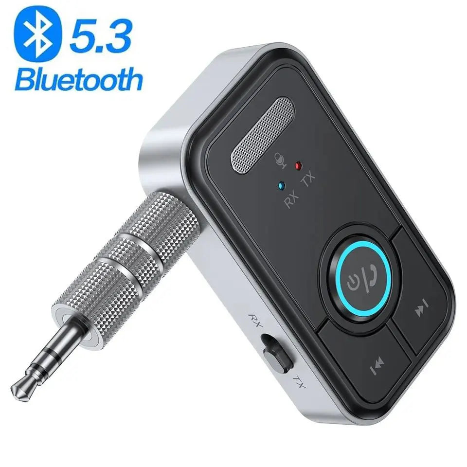 Bluetooth 5.3 Audio Adapter – Wireless Transmitter & Receiver for Car, Music, Headphones, Speakers, 3.5mm AUX