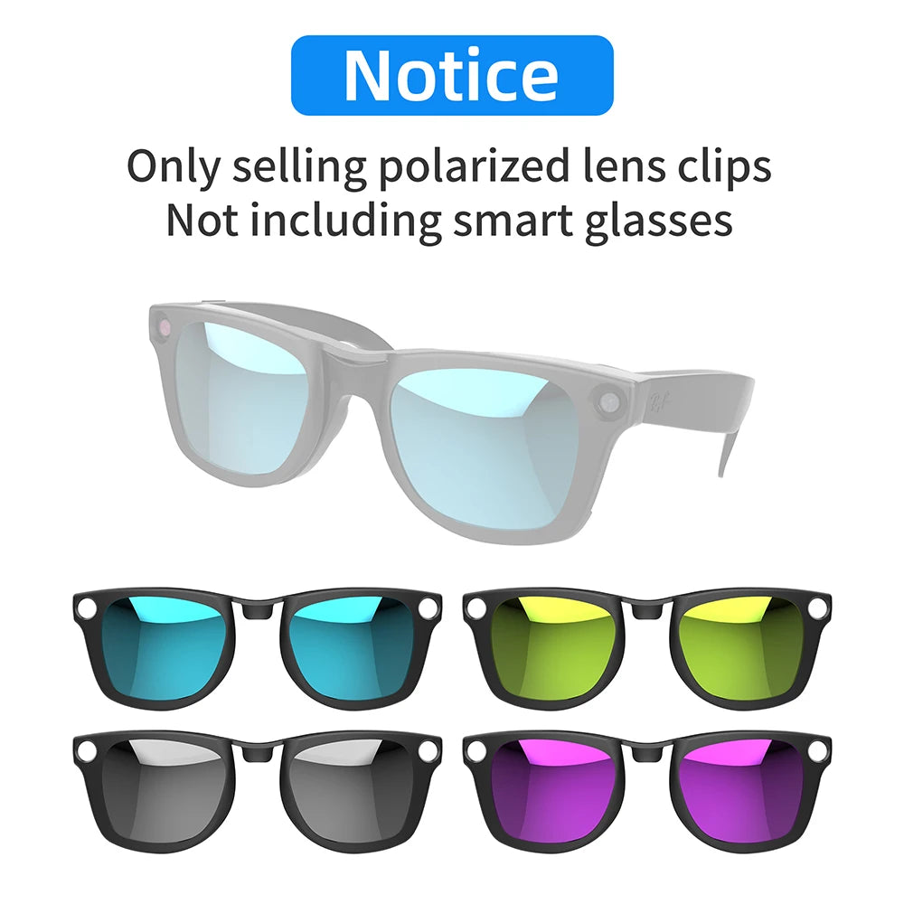 Hibloks Polarized Clip-On Lenses for Ray-Ban Meta Wayfarer RW4006 – UV Protection & Anti-Glare