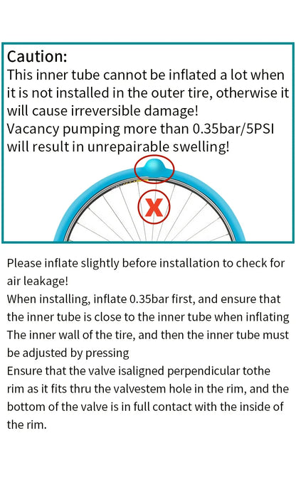 GUSTAVO Ultralight TPU Road Bike Inner Tube – 700x18-28C with 45/65/85mm Valve, 24g