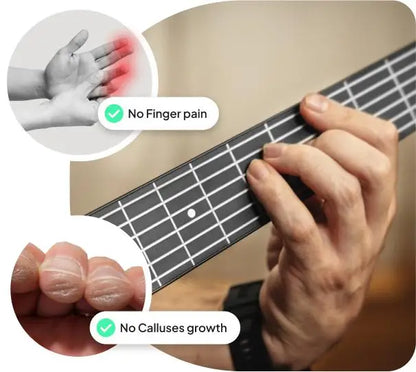AeroBand Painless Smart Guitar - Silicone Strings, Bluetooth, 8 Sounds, USB MIDI Function, Ideal Gift for Adults