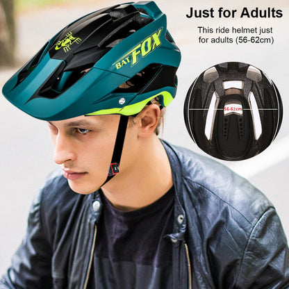 BATFOX Ultralight Bike Helmet – Molded Mountain & Road Helmet for Men, DH AM Cycling Equipment, Casco Ciclismo Bicicleta
