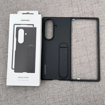Luxury Standable Matte Silicone Phone Case for Samsung Galaxy Z Fold 6-7 – Skin Feel Full-Back Protective Cover