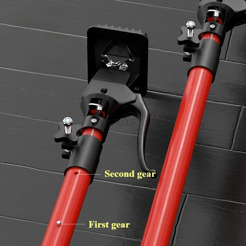 Adjustable Telescopic Support Rod – Steel Hand Jack Bracket for Hanging & Lifting Bathroom Cabinet Installation