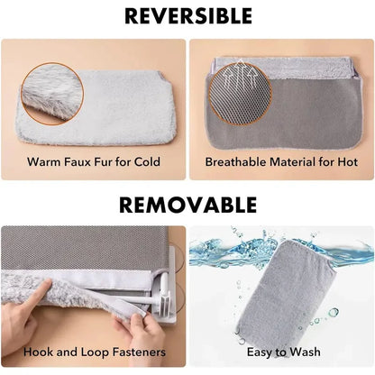 Foldable Cat Window Perch Hammock – Steel Frame Bed with Strong Suction Cups & Removable Cushion